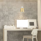 7W Lampa Wisząca LED / Klosz: Akryl / Złoty / Barwa:3000K
