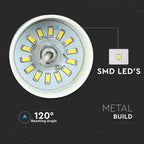 7W Lampa Wisząca LED / Klosz: Akryl / Złoty / Barwa:3000K
