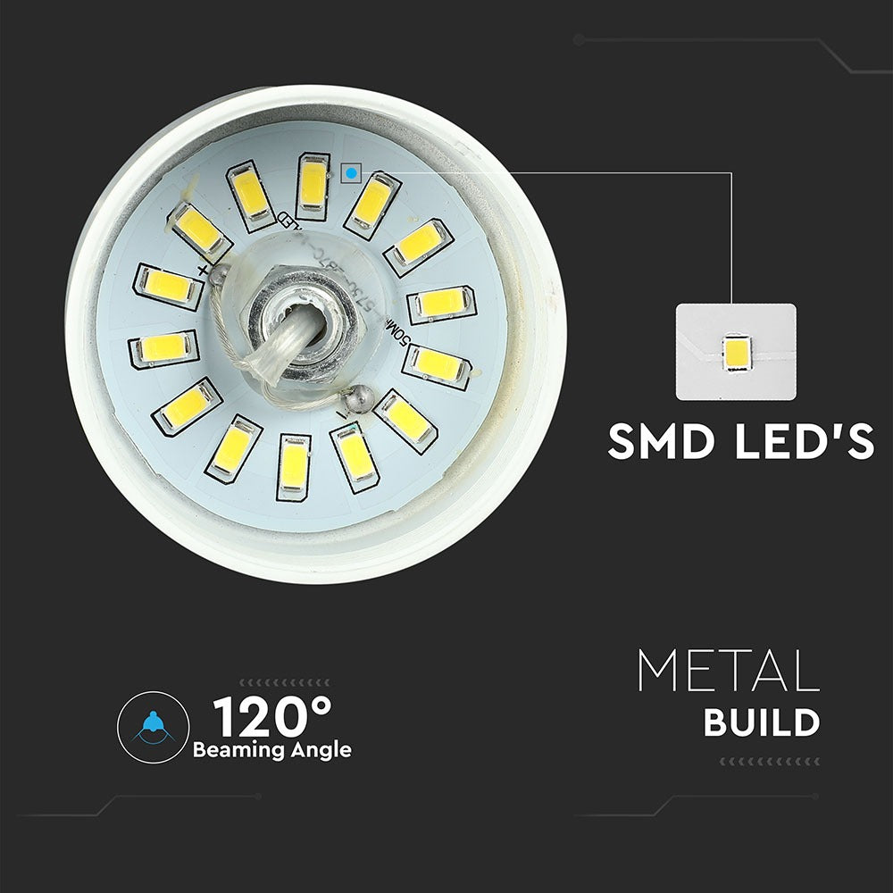 7W Lampa Wisząca LED / Klosz: Akryl / Biały / Barwa:3000K