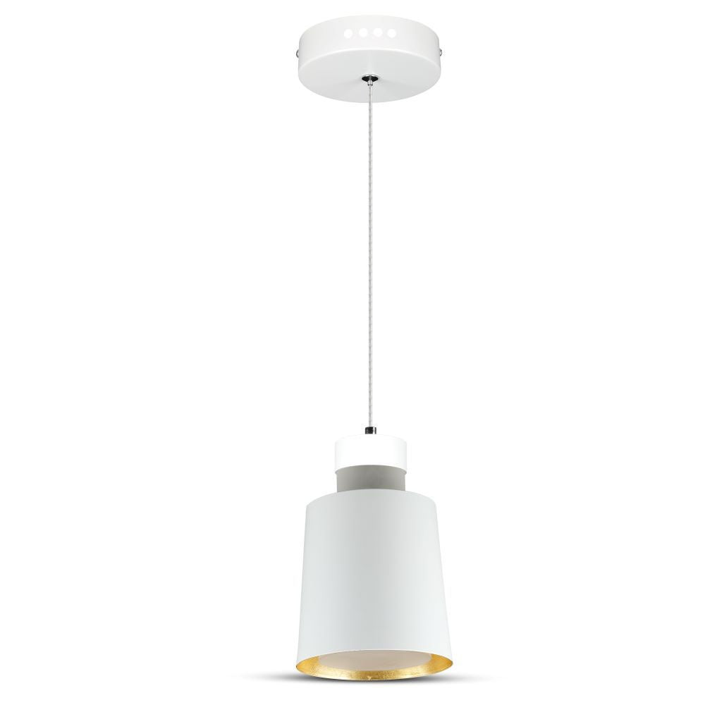 7W Lampa Wisząca LED / Klosz: Akryl / Biały / Barwa:3000K
