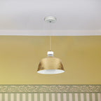 7W Lampa Wisząca LED / Klosz: Akryl / Złoty / Barwa:3000K