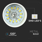 7W Lampa Wisząca LED / Klosz: Akryl / Złoty / Barwa:3000K