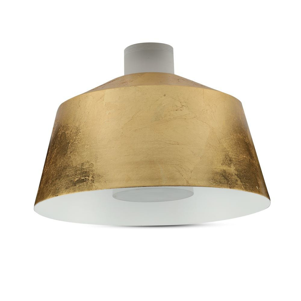 7W Lampa Wisząca LED / Klosz: Akryl / Złoty / Barwa:3000K
