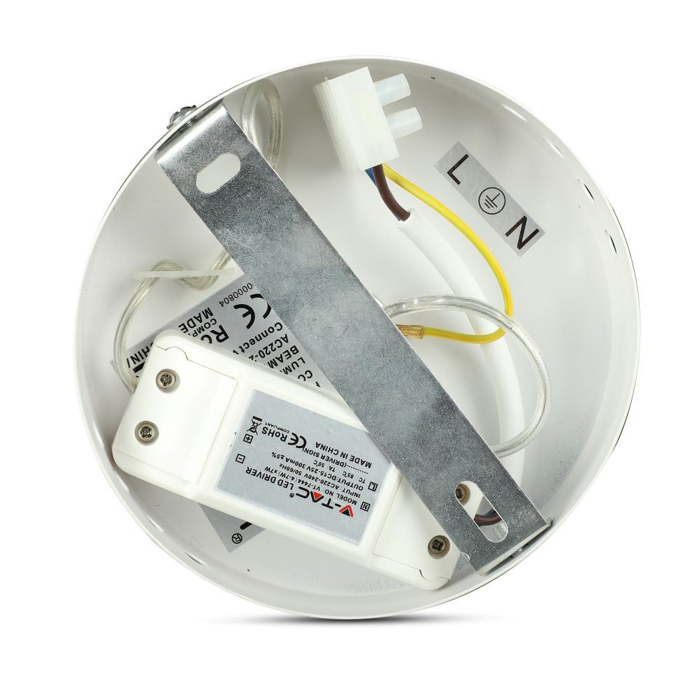 7W Lampa Wisząca LED / Klosz: Akryl / Biały / Barwa:3000K