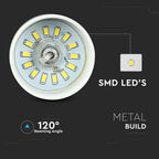 7W Lampa Wisząca LED / Klosz: Akryl / Złoty / Barwa:3000K