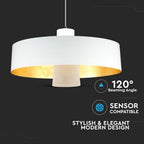 7W Lampa Wisząca LED / Klosz: Akryl / Biały / Barwa:3000K