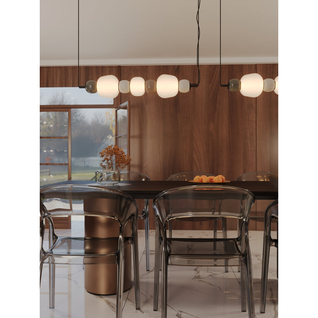 Maxlight Lampa wisząca Modern 28W - Metal + szkło - Czarny P0630