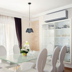 Lampa Wisząca / PRYZMAT / Biały + Czarny drut / Biały przewód / Średnica: 400
