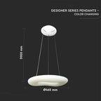 32W Lampa Wisząca / Okrągła / Ściemniana / Biały