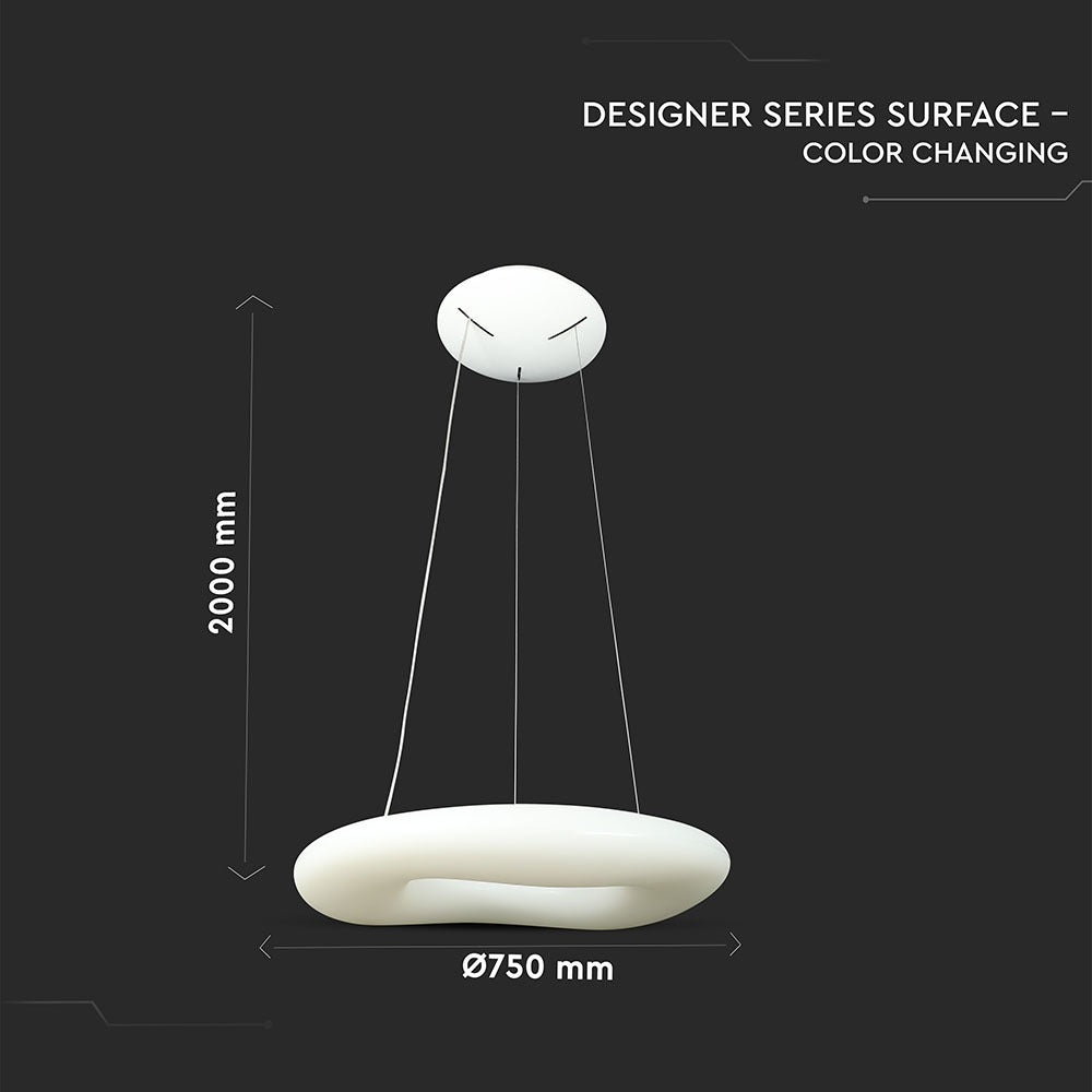 82W Lampa Wisząca / Okrągła / Ściemniana / Biały