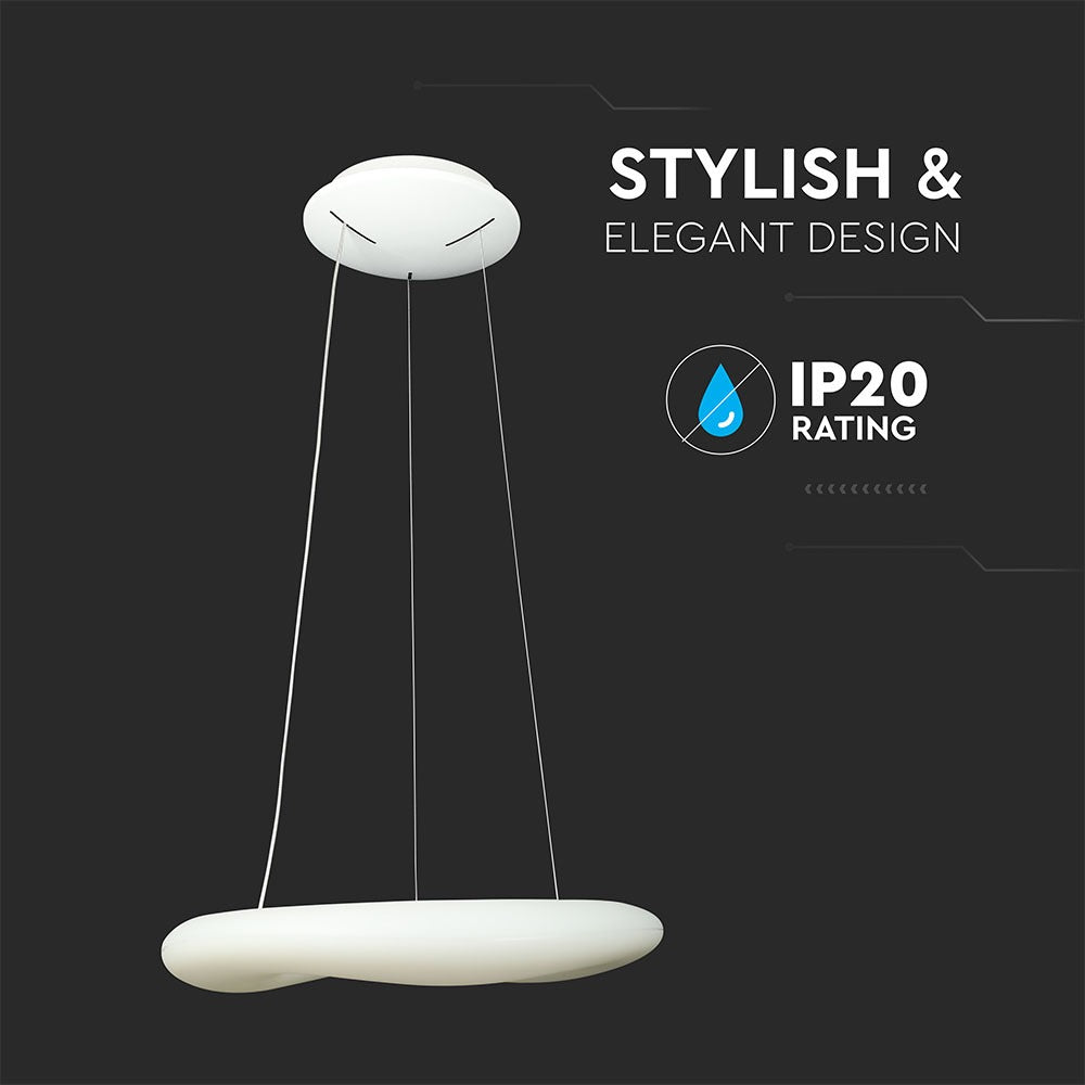 82W Lampa Wisząca / Okrągła / Ściemniana / Biały
