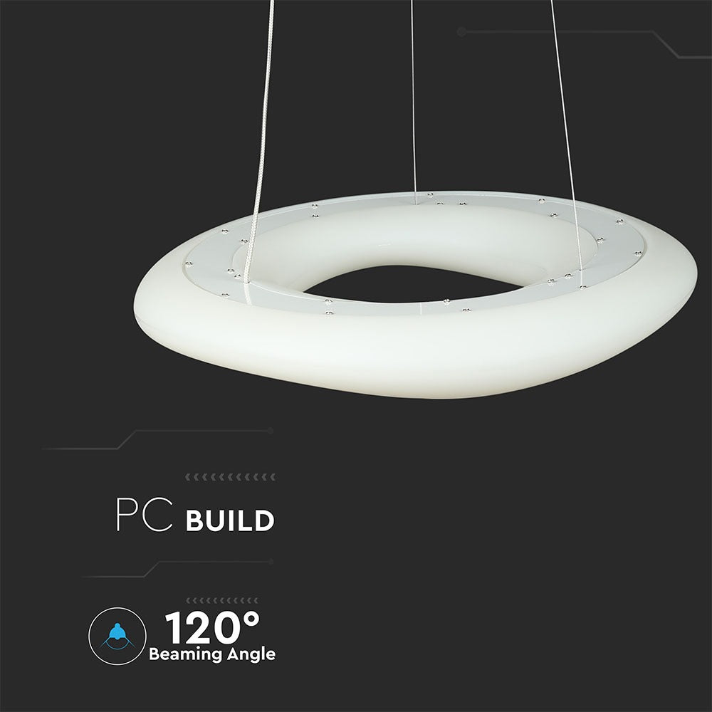 82W Lampa Wisząca / Okrągła / Ściemniana / Biały
