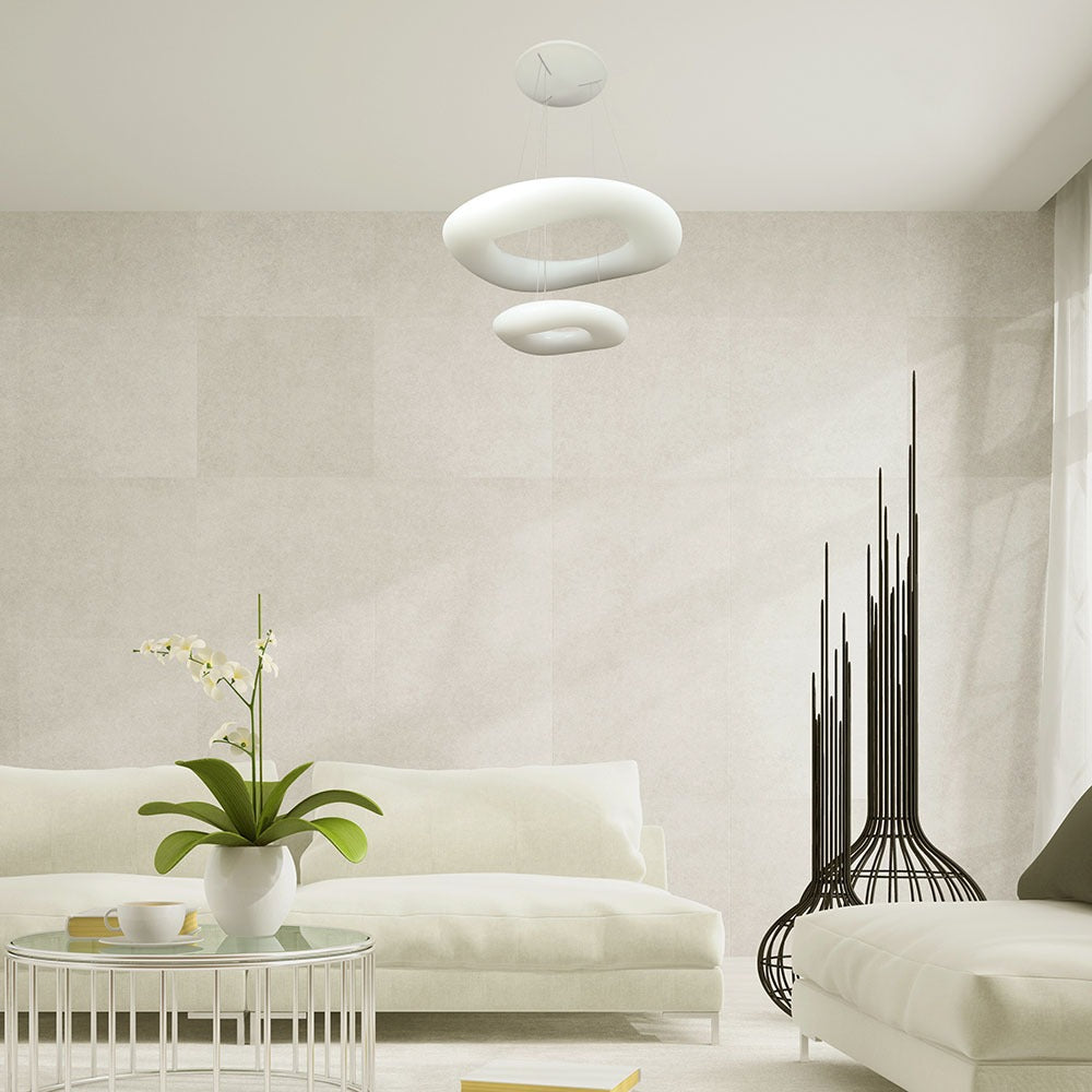 60W Lampa Wisząca / Okrągła / Ściemniana / Biały
