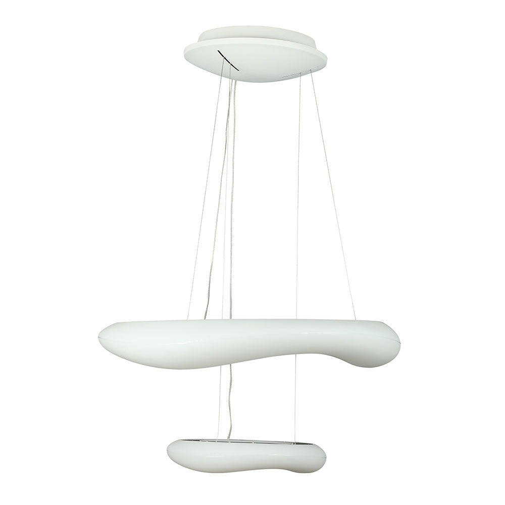 60W Lampa Wisząca / Okrągła / Ściemniana / Biały