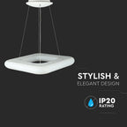 80W Lampa Wisząca / Kwadratowa / Ściemniana / Biały
