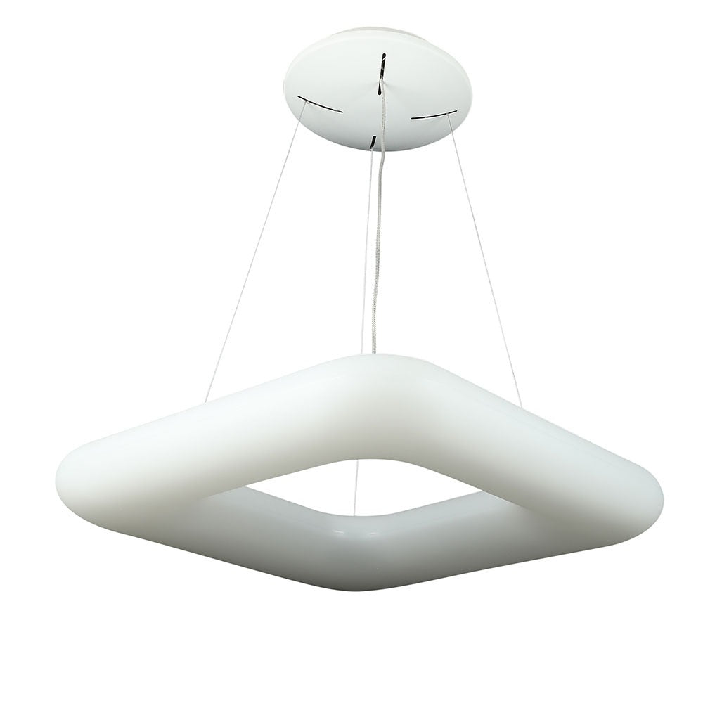 80W Lampa Wisząca / Kwadratowa / Ściemniana / Biały