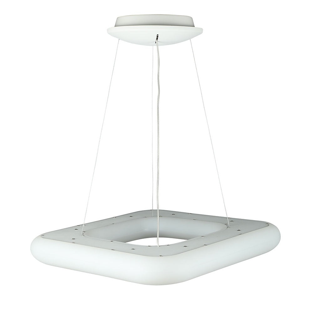 80W Lampa Wisząca / Kwadratowa / Ściemniana / Biały