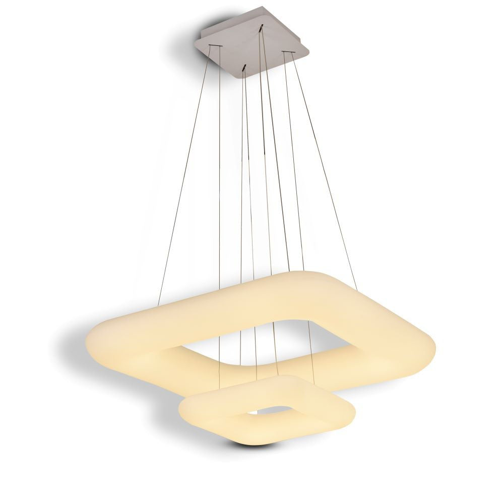 68W Lampa Wisząca / Kwadratowa / Ściemniana / Biały