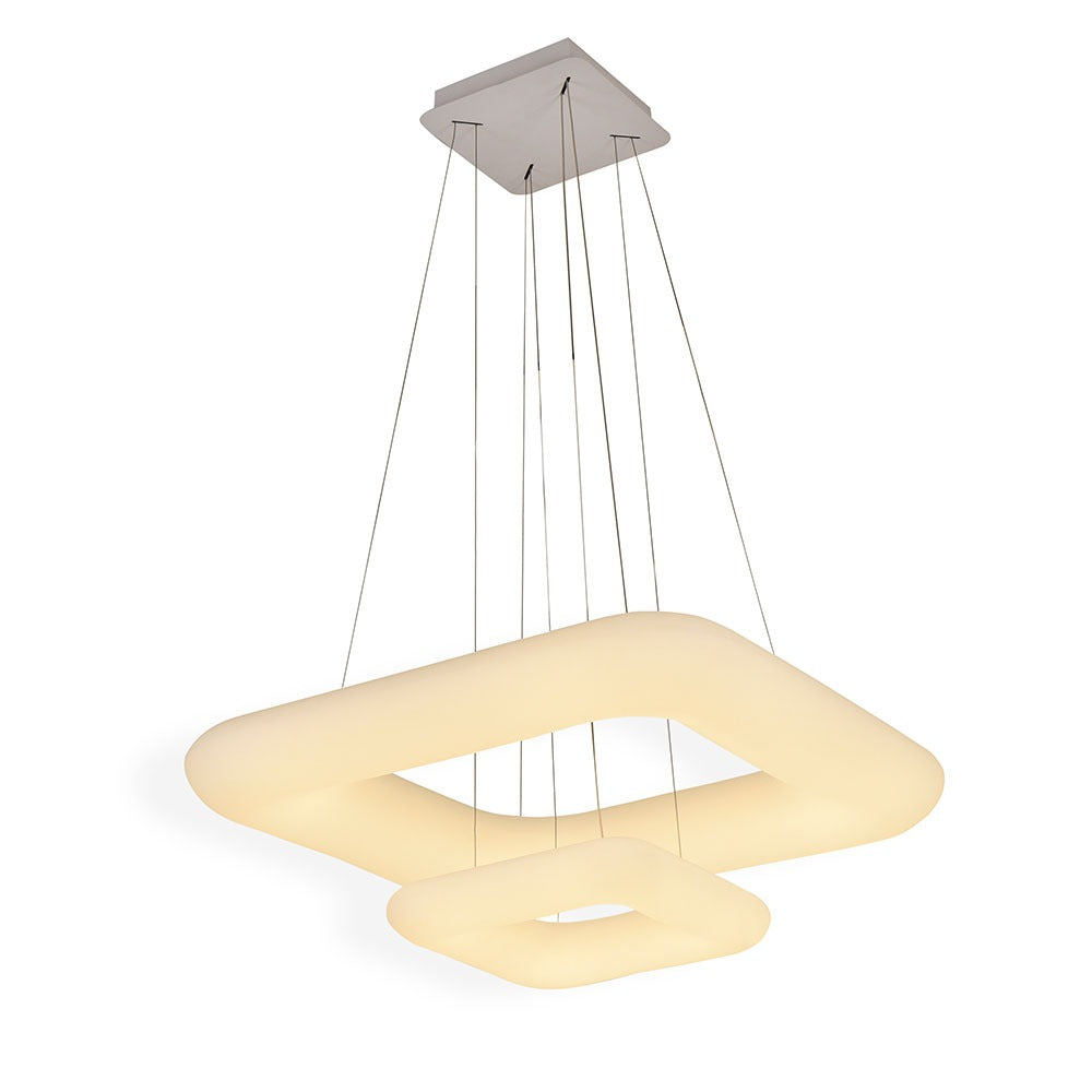 68W Lampa Wisząca / Kwadratowa / Ściemniana / Biały
