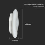 38W Lampa Wisząca / Okrągła / Ściemniana / Biały