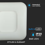 26W Lampa Wisząca / Kwadratowa / Ściemniana / Biały