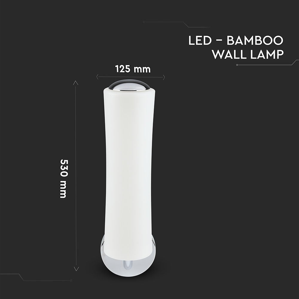 18W Kinkiet LED/ Klosz: Mleczny / Ściemniana / Barwa:3000K / Biały