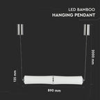 32W Lampa Wisząca LED / Klosz: Mleczny / Ściemniana / Barwa:3000K / Biały