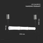 52W Lampa Wisząca LED / Klosz: Mleczny / Ściemniana / Barwa:3000K / Biały