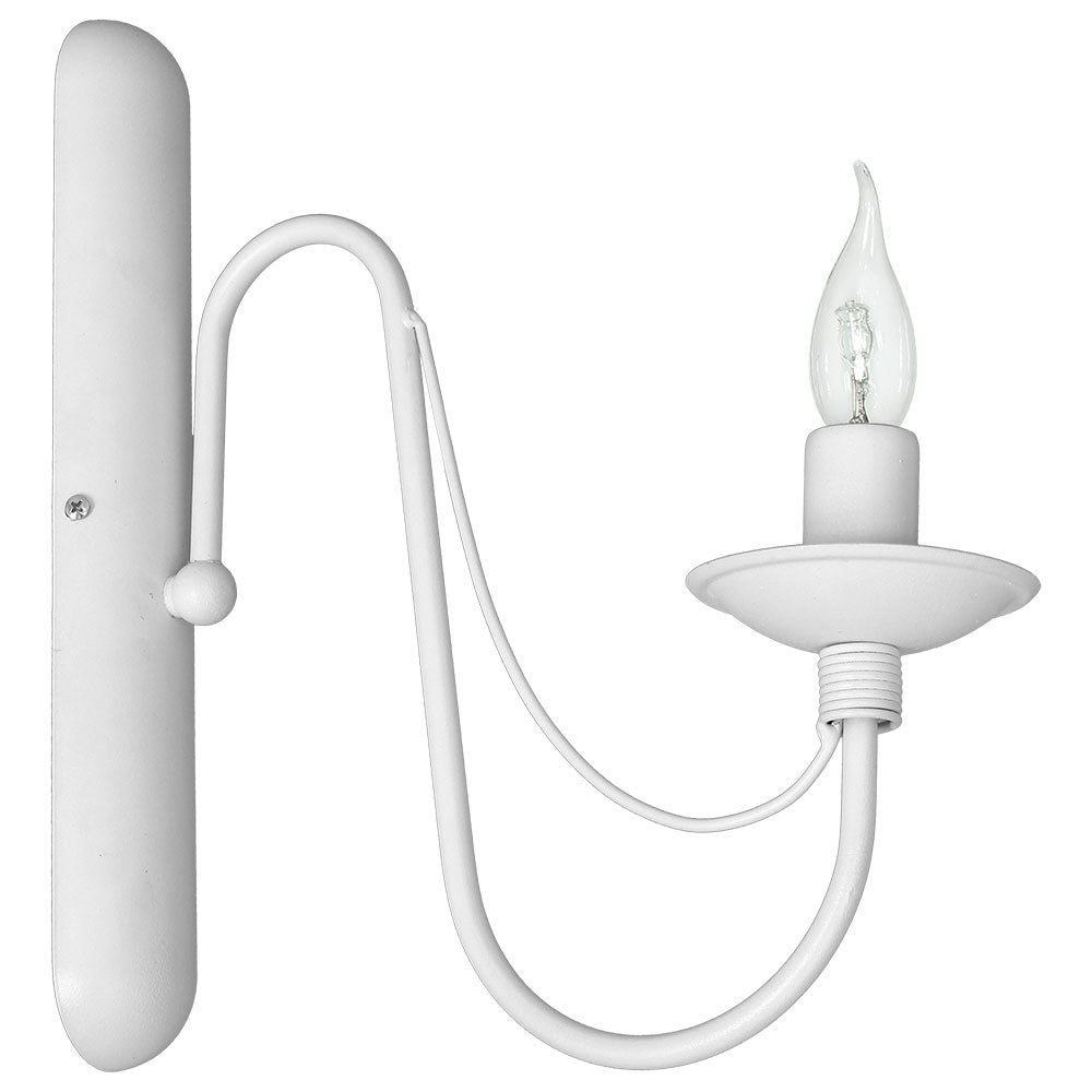 Aldex Kinkiet Róża White - Metal - Biały 397C