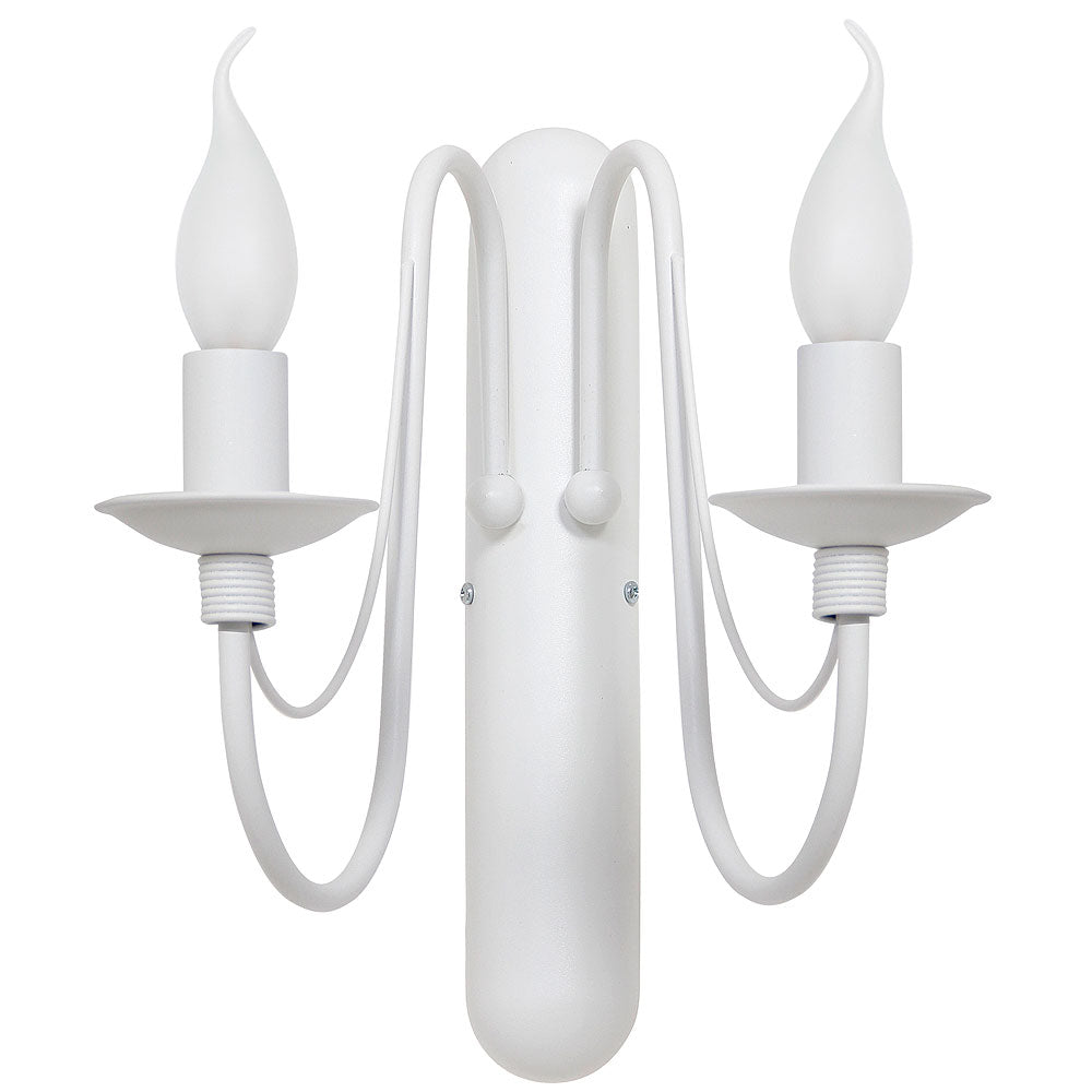 Aldex Kinkiet Róża 2 White - Metal - Biały 397D