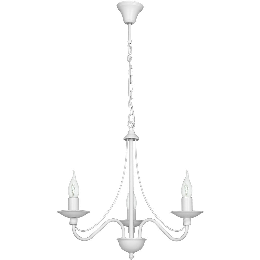 Aldex Żyrandol Róża 3 White - Metal - Biały 397E