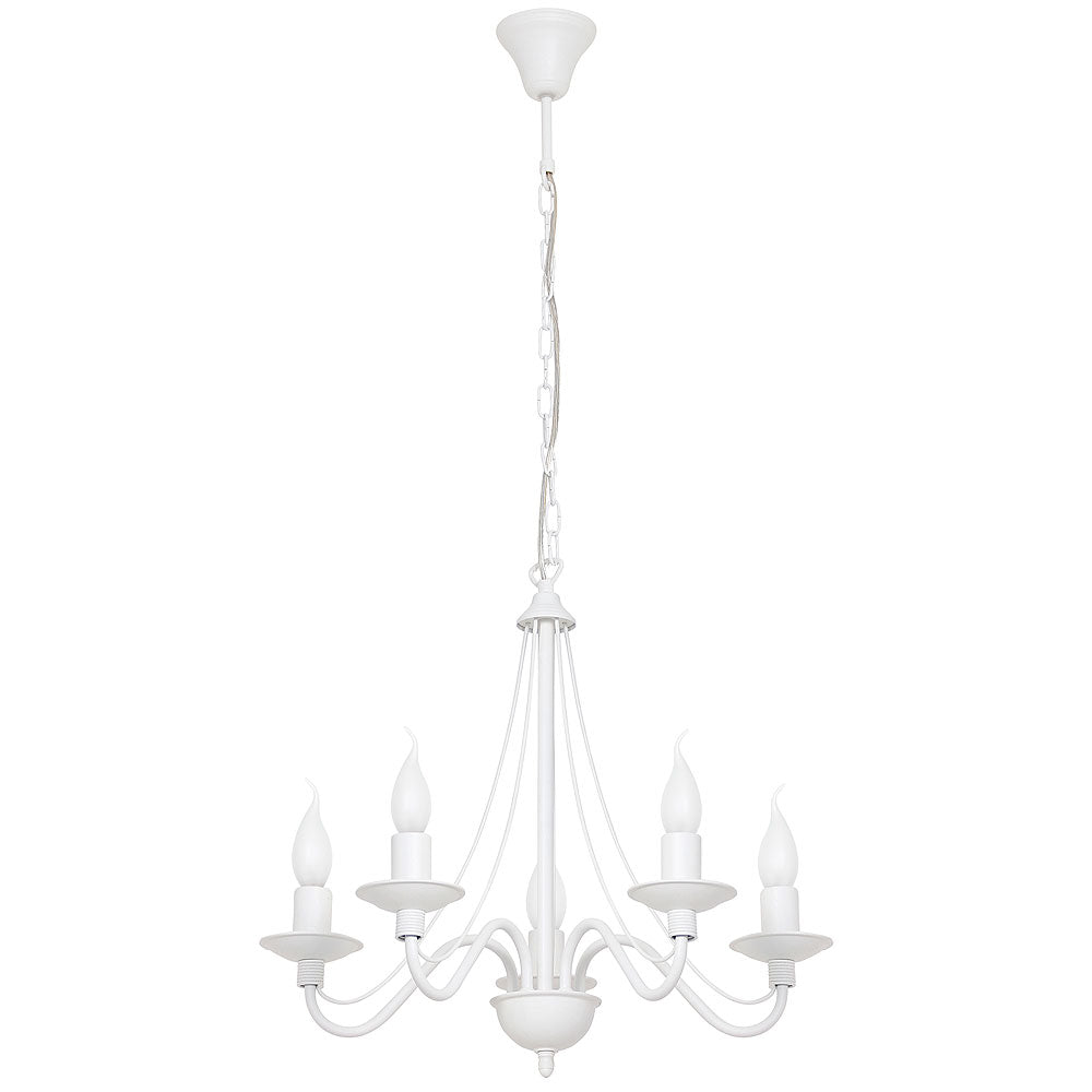 Aldex Żyrandol Róża 5 White - Metal - Biały 397F