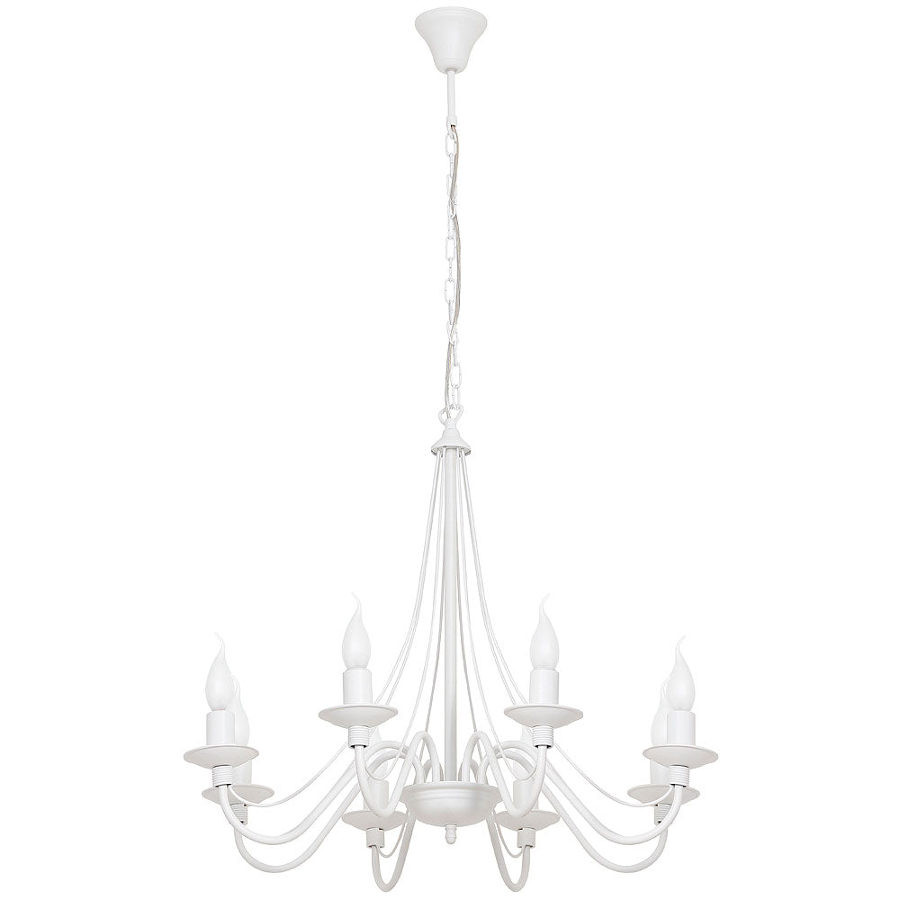 Aldex Żyrandol Róża 8 White - Metal - Biały 397P
