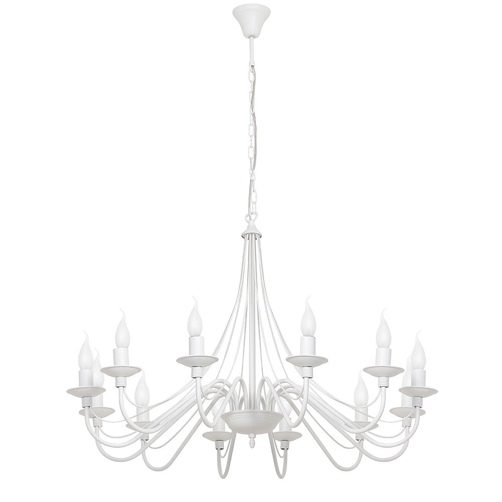 Aldex Żyrandol Róża 12 White - Metal - Biały 397R