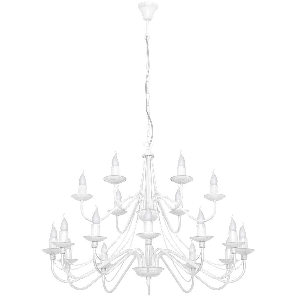Aldex Żyrandol Róża 18 White - Metal - Biały 397S