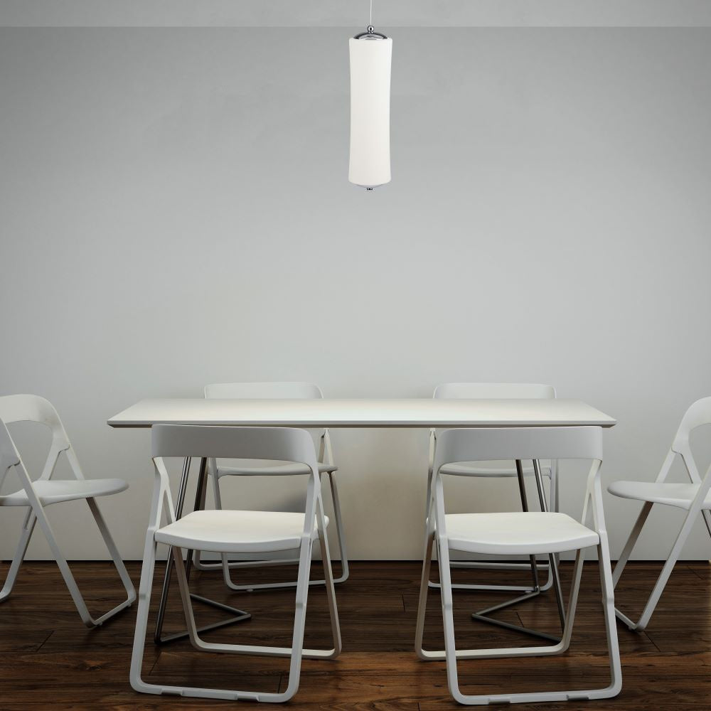 18W Lampa Wisząca LED / Klosz: Mleczny / Ściemniana / Barwa:3000K / Biały