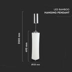 18W Lampa Wisząca LED / Klosz: Mleczny / Ściemniana / Barwa:3000K / Biały