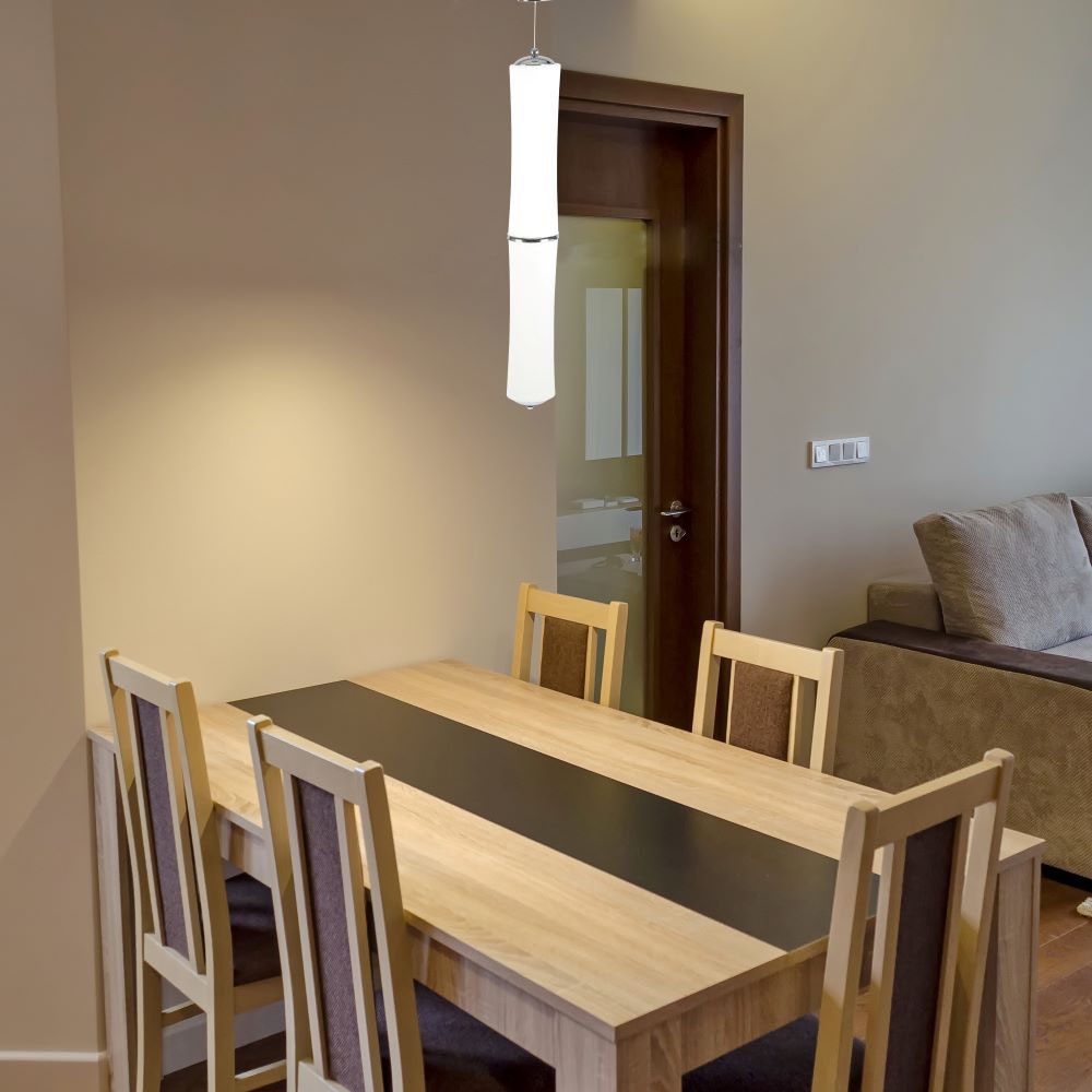 32W Lampa Wisząca LED / Klosz: Mleczny / Ściemniana / Barwa:3000K / Biały