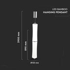 32W Lampa Wisząca LED / Klosz: Mleczny / Ściemniana / Barwa:3000K / Biały