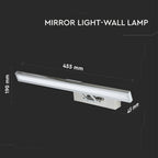 8W Kinkiet LED prostokąt / Lustra - obrazy / Chrom / Barwa: 3000K