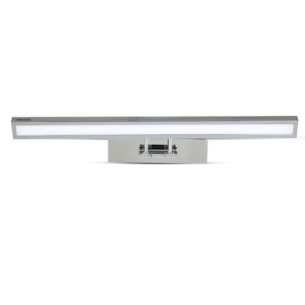8W Kinkiet LED prostokąt / Lustra - obrazy / Chrom / Barwa: 4000K