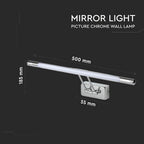 8W Kinkiet LED / Lustra - obrazy / Chrom / Barwa:3000K
