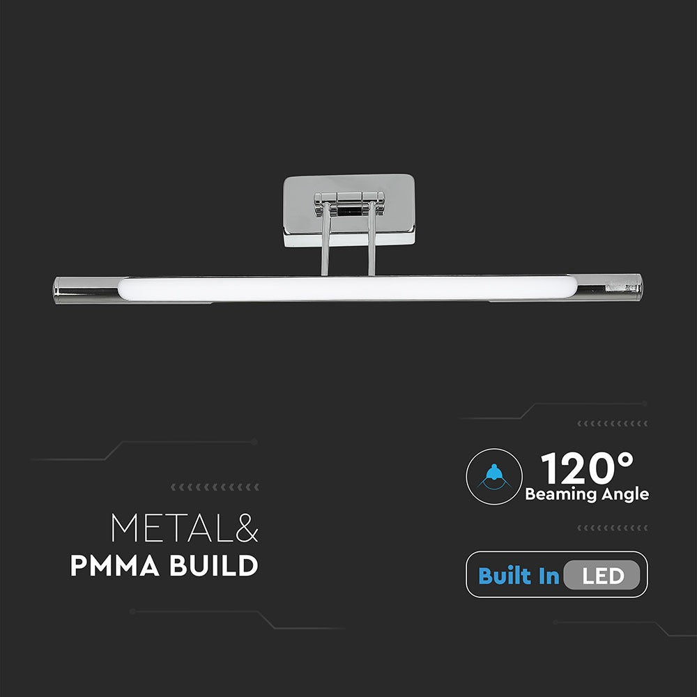 8W Kinkiet LED / Lustra - obrazy / Chrom / Barwa:3000K