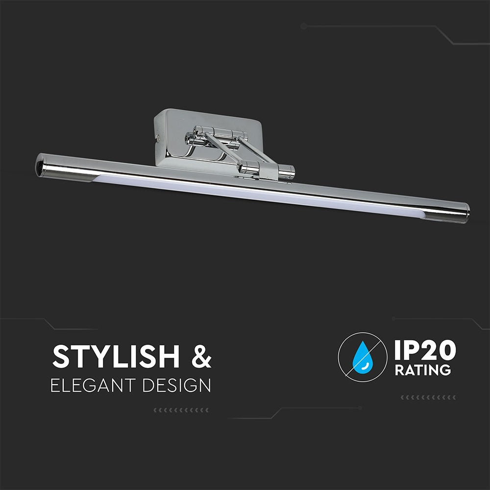 8W Kinkiet LED / Lustra - obrazy / Chrom / Barwa:3000K