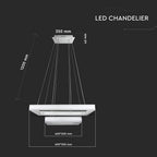 D 115W Lampa Wisząca LED / Barwa:3000K/ Ściemniana / Biały