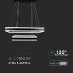 D 115W Lampa Wisząca LED / Barwa:3000K/ Ściemniana / Czarny