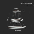 D 115W Lampa Wisząca LED / Barwa:3000K/ Ściemniana / Brązowy