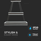 D 115W Lampa Wisząca LED / Barwa:3000K/ Ściemniana / Brązowy