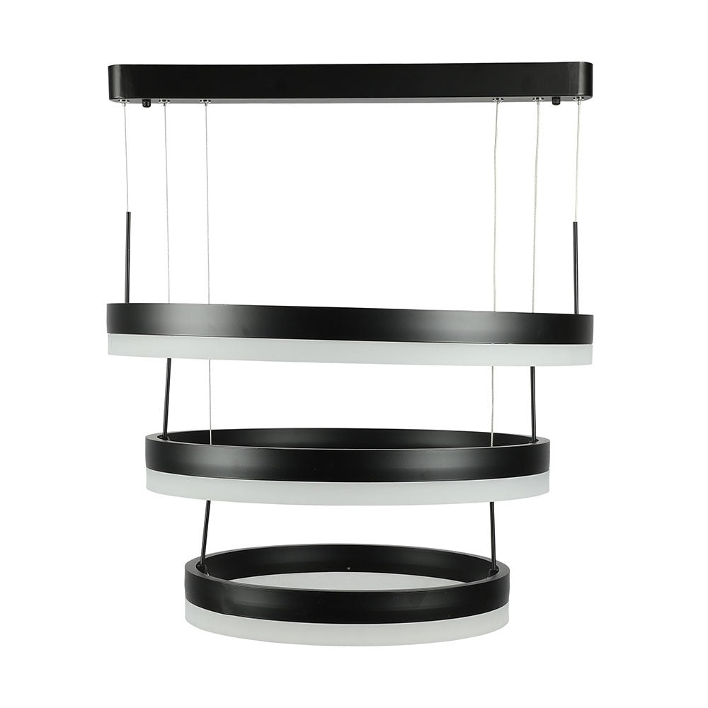D 92W Lampa Wisząca LED / Barwa:3000K/ Ściemniana / Czarny