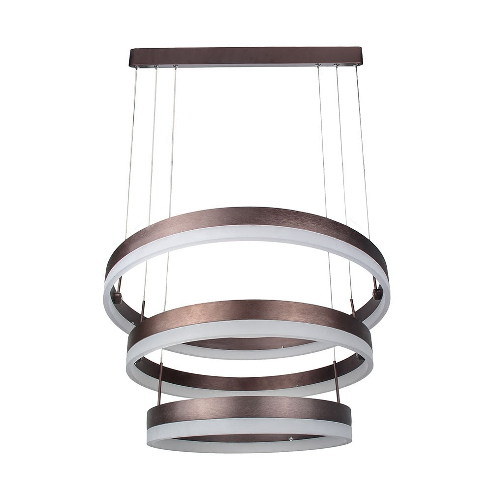 92W Lampa Wisząca LED / Barwa:3000K/ Ściemniana / Brązowy